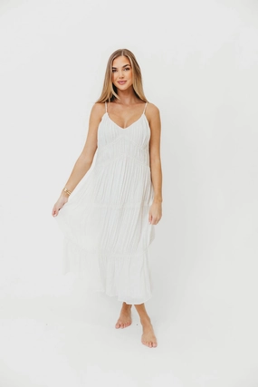 The Kendra Midi Dress in Cream *Final-Sale* Kind Glow