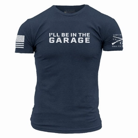 futuristic Recommended I'll Be In The Garage T-Shirt - Midnight Navy