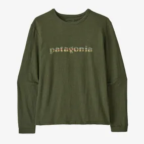 W's L/S '73 Text Logo Responsibili-Tee Fashion Basic Trendy Top