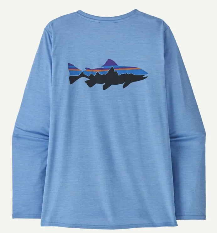 Everyday Essentials product cycling suitable endurance W's L/S Capilene Cool Daily Graphic Shirt - Waters