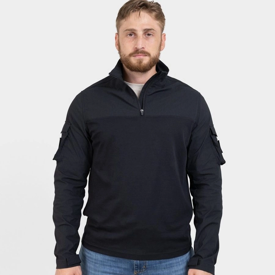 Men's Operator Shirt - Black Sleek Layer Fit