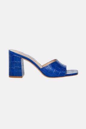 Decorative High Heels Steve Madden Alaya Heels in Blue Croco