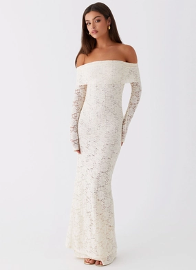 Yours Always Lace Maxi Dress - Ivory Stylish Wear