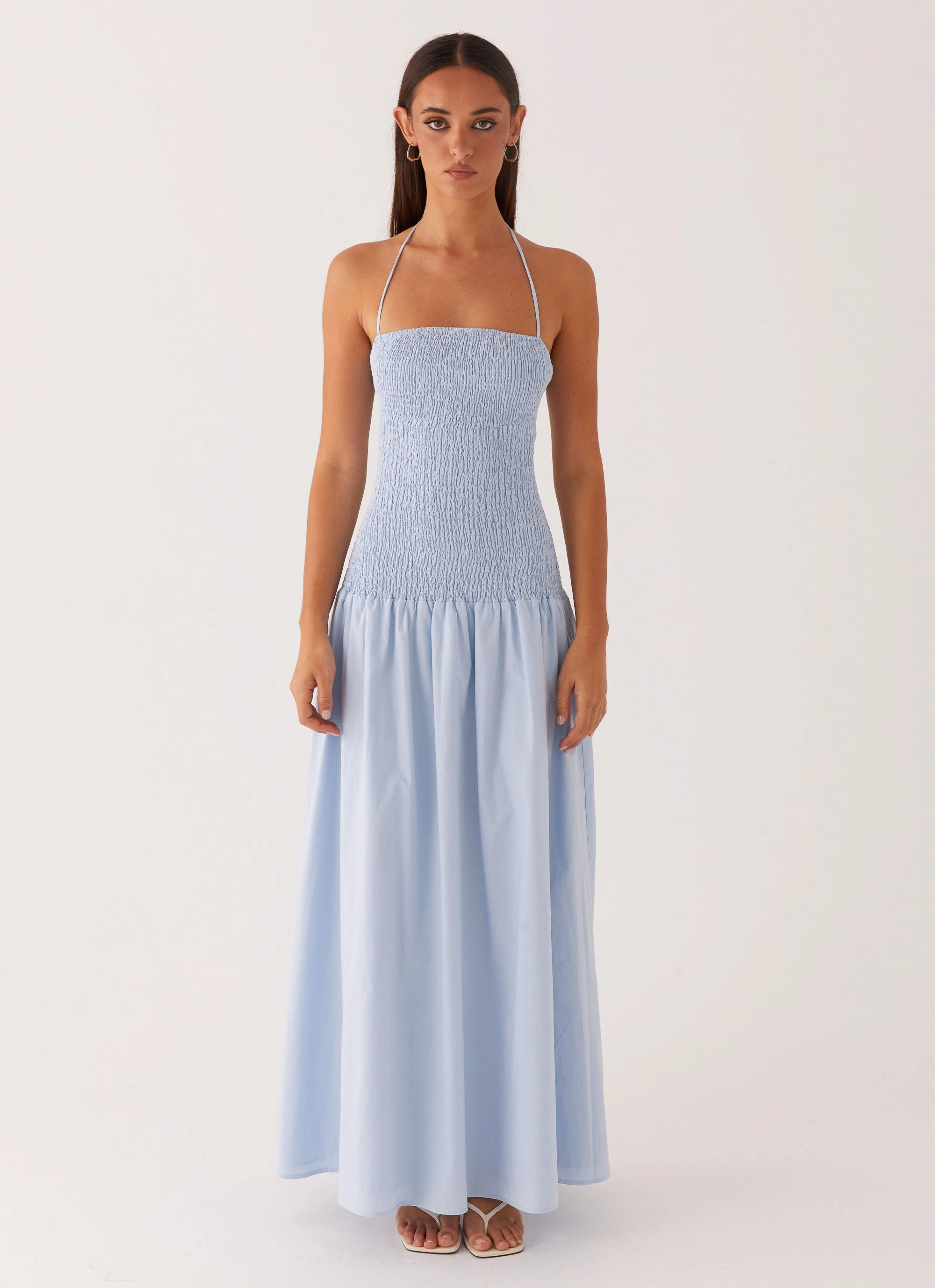 Peace Glow Minimalist feel Zahra Maxi Dress - Blue