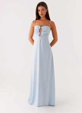 Zelda Maxi Dress - Blue Classic Comfort Square Neck