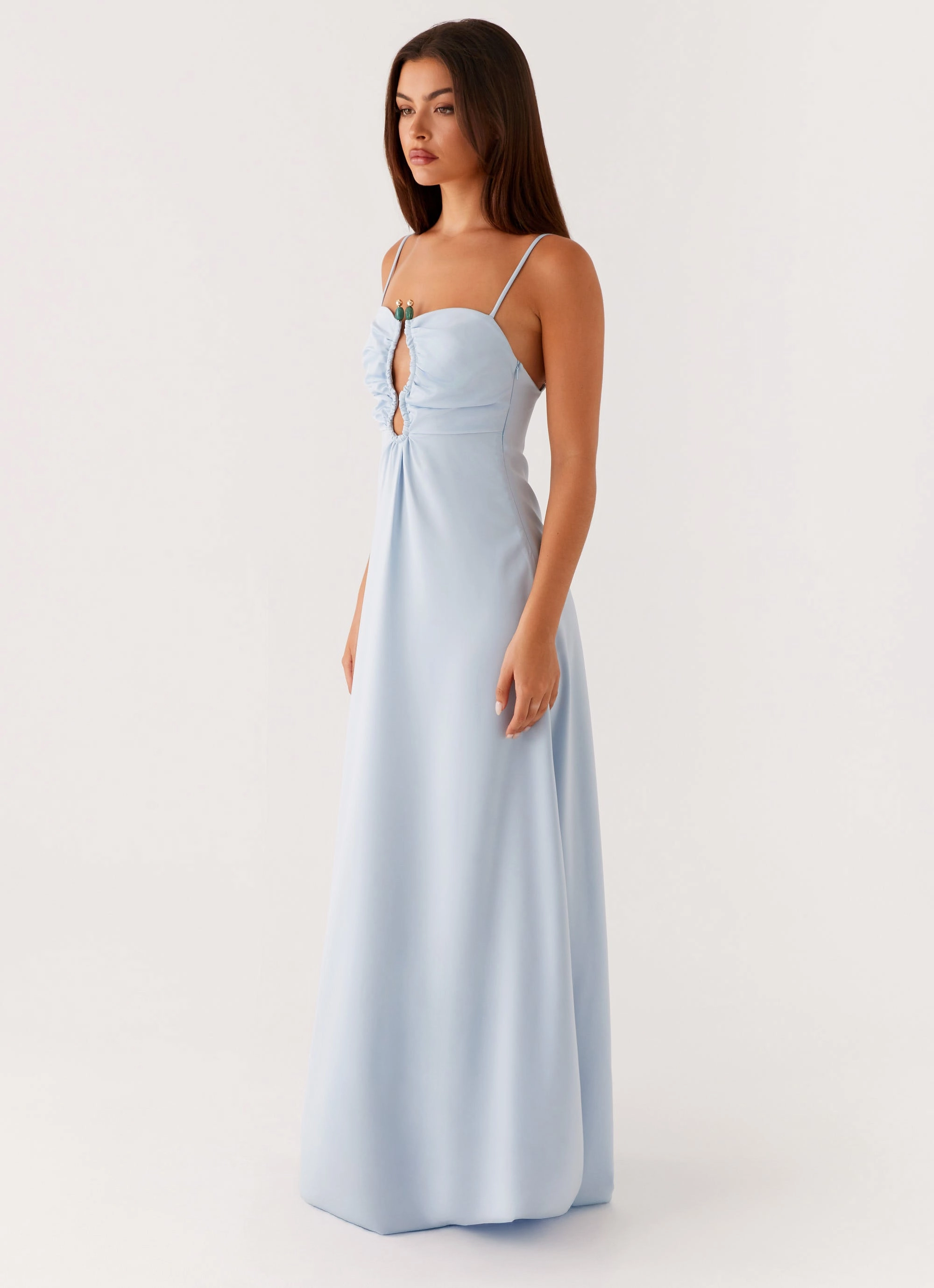 Zelda Maxi Dress - Blue Basic Mood Pure Color