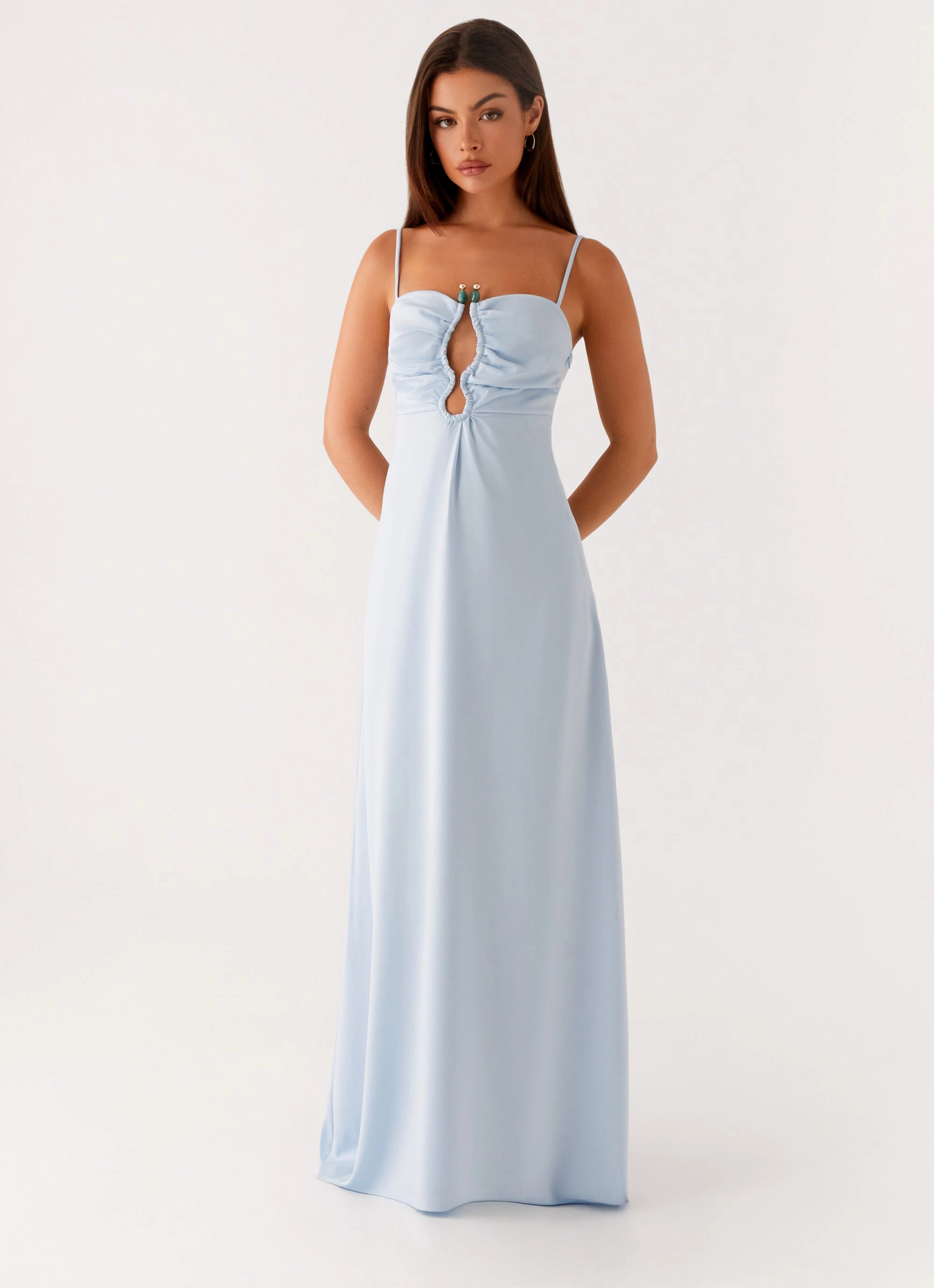 Zelda Maxi Dress - Blue Classic Comfort Square Neck