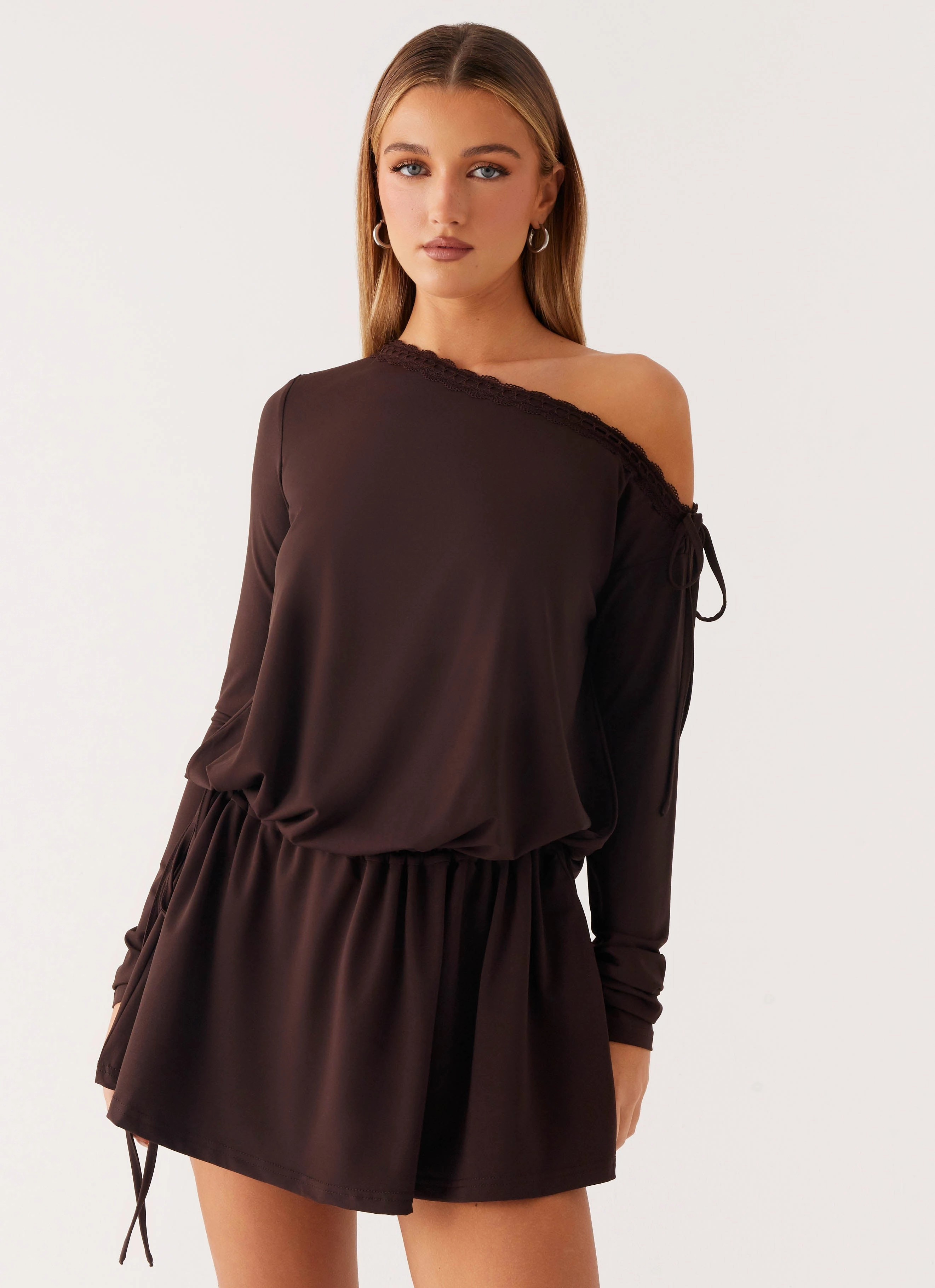 Zinnia Mini Dress - Chocolate Comfortable outdoor wear All Fit Style