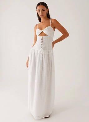 Flattering Style Fit Night Style Reveria Twist Maxi Dress - Ivory