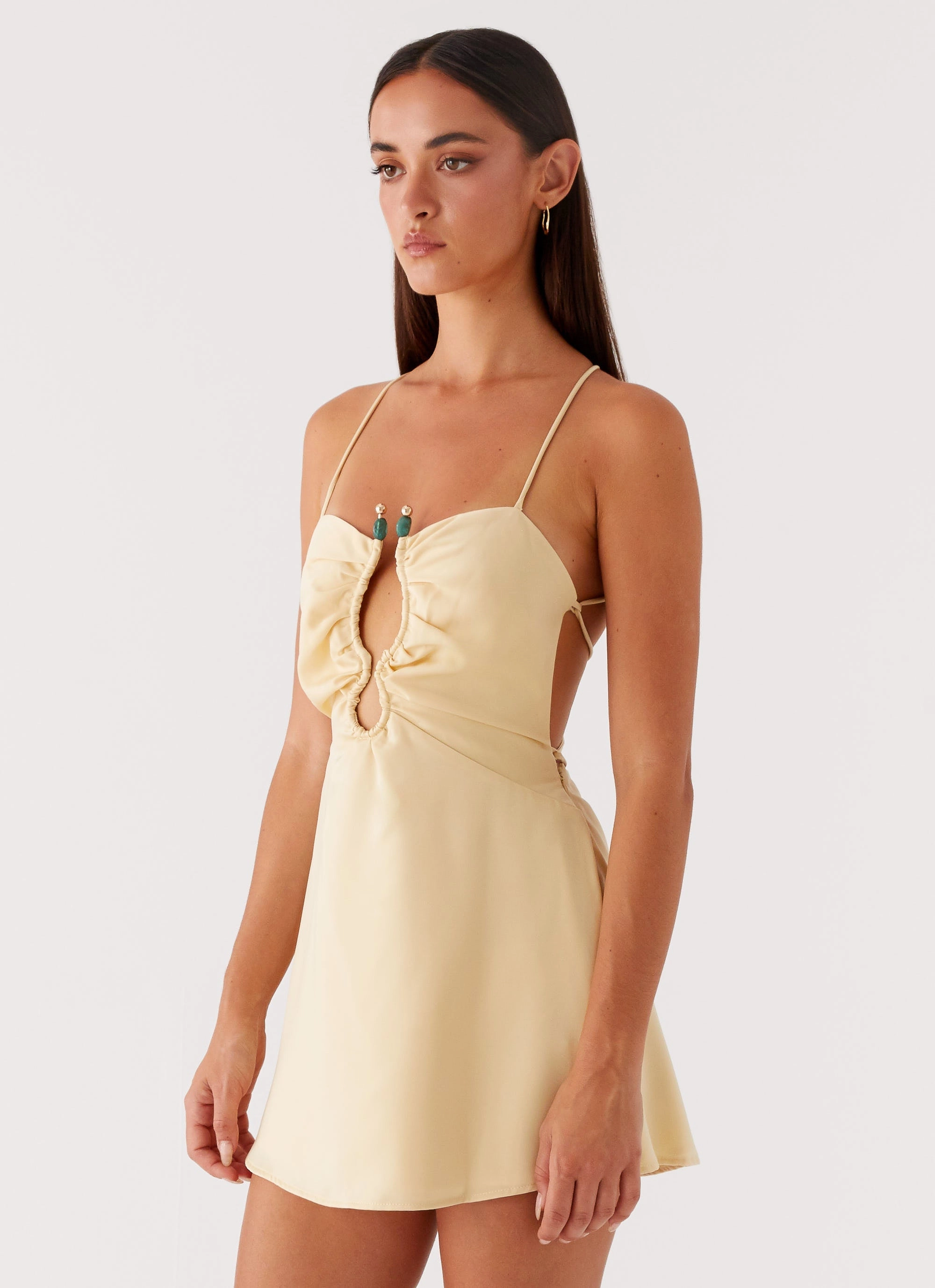 Breezy Style Elegant Vibe Zuma Mini Dress - Yellow
